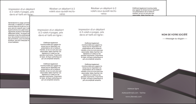 creation graphique en ligne depliant 4 volets  8 pages  violet noir courbes MLGI58440