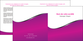 cree depliant 2 volets  4 pages  violet fond violet colore MLGI58658