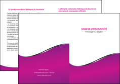 modele depliant 2 volets  4 pages  violet fond violet colore MLGI58668