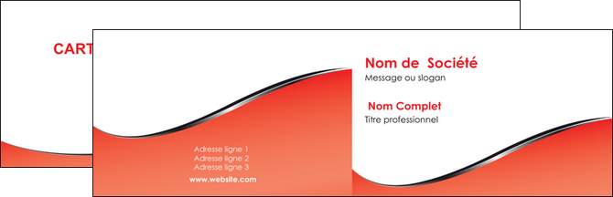 faire carte de visite rouge rouille colore MFLUOO58698