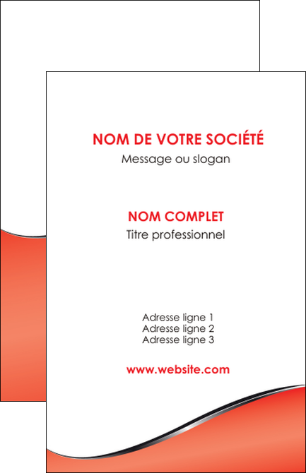 creer modele en ligne carte de visite rouge rouille colore MFLUOO58700