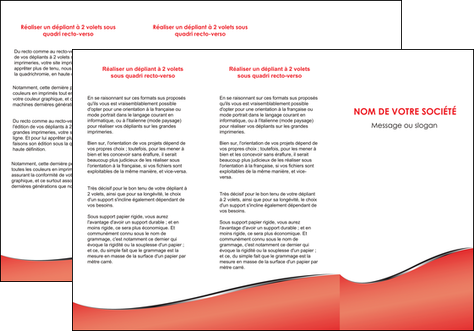 imprimerie depliant 3 volets  6 pages  rouge rouille colore MFLUOO58716
