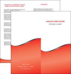 creation graphique en ligne depliant 2 volets  4 pages  rouge rouille colore MFLUOO58718