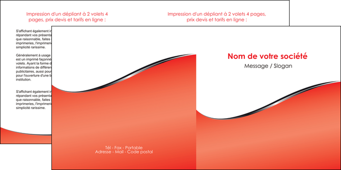 personnaliser modele de depliant 2 volets  4 pages  rouge rouille colore MFLUOO58720