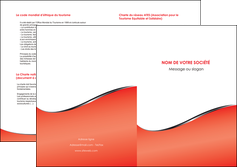 personnaliser maquette depliant 2 volets  4 pages  rouge rouille colore MFLUOO58730