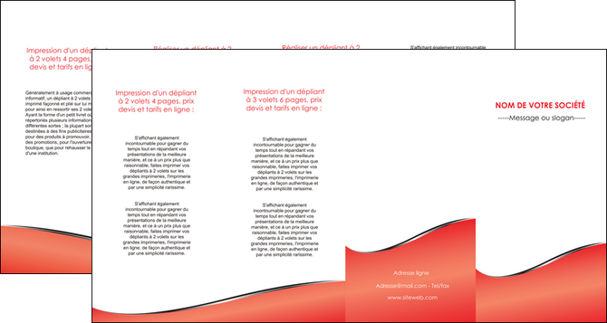 personnaliser modele de depliant 4 volets  8 pages  rouge rouille colore MFLUOO58736