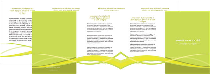 imprimerie depliant 4 volets  8 pages  espaces verts vert vert pastel fond vert MFLUOO58746
