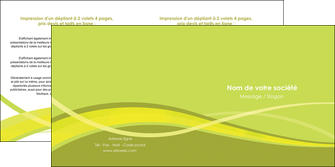 imprimerie depliant 2 volets  4 pages  espaces verts vert vert pastel fond vert MFLUOO58758