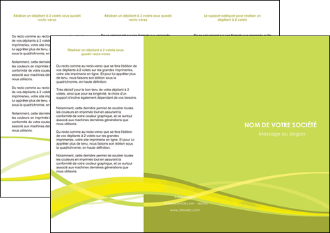 impression depliant 3 volets  6 pages  espaces verts vert vert pastel fond vert MFLUOO58762