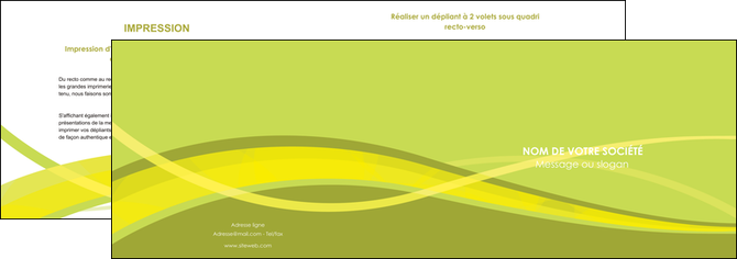 faire depliant 2 volets  4 pages  espaces verts vert vert pastel fond vert MFLUOO58770