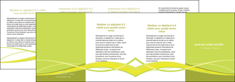 imprimer depliant 4 volets  8 pages  espaces verts vert vert pastel fond vert MFLUOO58792