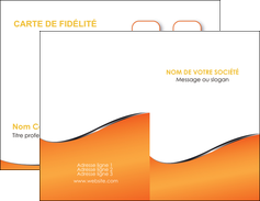 realiser carte de visite orange gris courbes MLIGCH58864
