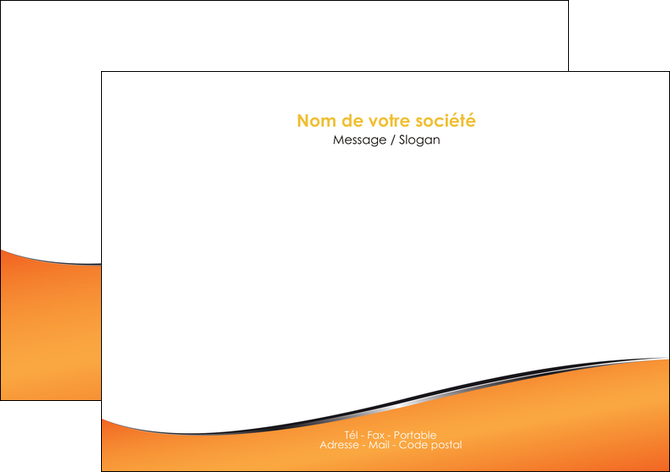 modele flyers orange gris courbes MIDBE58878