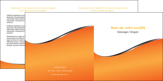 imprimerie depliant 2 volets  4 pages  orange gris courbes MLIGCH58884