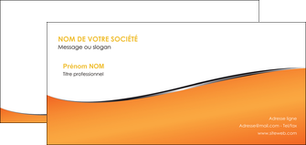 personnaliser maquette carte de correspondance orange gris courbes MLIGCH58892