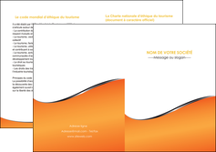 creer modele en ligne depliant 2 volets  4 pages  orange gris courbes MLIGCH58894