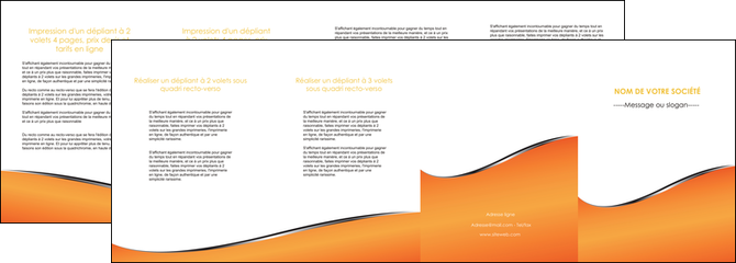 personnaliser modele de depliant 4 volets  8 pages  orange gris courbes MIDBE58898