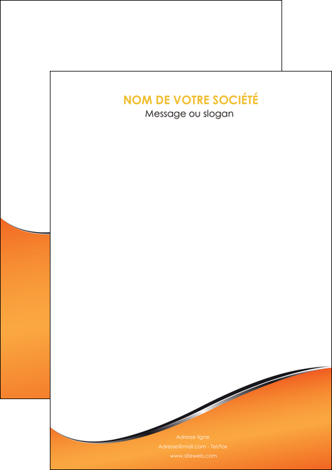 imprimer flyers orange gris courbes MIDBE58900
