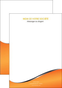 imprimer flyers orange gris courbes MLIGCH58900