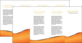 faire modele a imprimer depliant 4 volets  8 pages  orange gris courbes MLIGCH58902