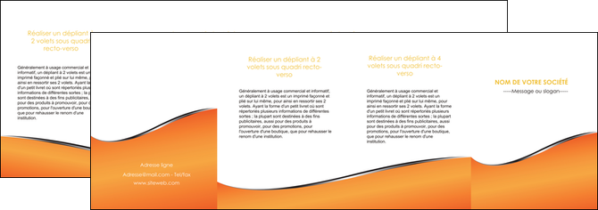 personnaliser modele de depliant 4 volets  8 pages  orange gris courbes MIDBE58904
