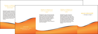 personnaliser modele de depliant 4 volets  8 pages  orange gris courbes MLIGCH58904