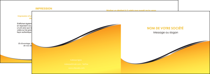 creer modele en ligne depliant 2 volets  4 pages  jaune fond jaune colore MFLUOO58922