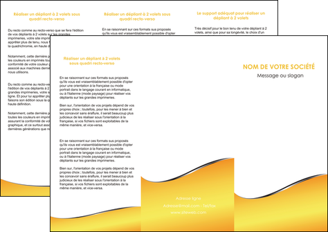 impression depliant 3 volets  6 pages  jaune fond jaune colore MFLUOO58932