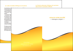 faire modele a imprimer depliant 2 volets  4 pages  jaune fond jaune colore MFLUOO58946