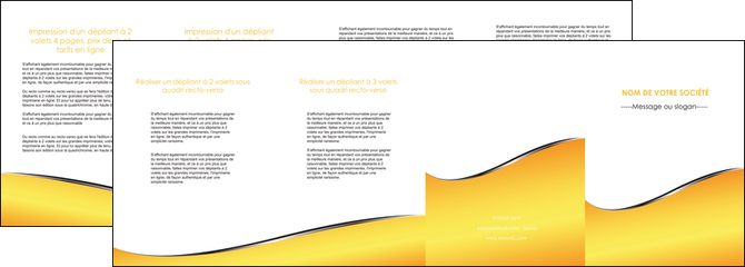 maquette en ligne a personnaliser depliant 4 volets  8 pages  jaune fond jaune colore MIDBE58950