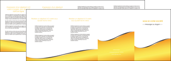 maquette en ligne a personnaliser depliant 4 volets  8 pages  jaune fond jaune colore MFLUOO58950