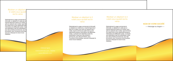 maquette en ligne a personnaliser depliant 4 volets  8 pages  jaune fond jaune colore MFLUOO58956