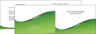 imprimer depliant 2 volets  4 pages  vert fond vert colore MIF59256