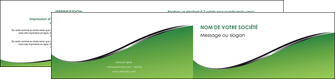 creer modele en ligne depliant 2 volets  4 pages  vert fond vert colore MIF59276
