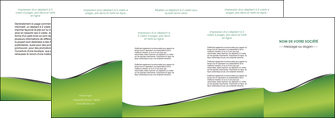 imprimerie depliant 4 volets  8 pages  vert fond vert colore MIF59282