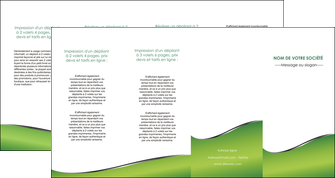 imprimer depliant 4 volets  8 pages  vert fond vert colore MIF59286