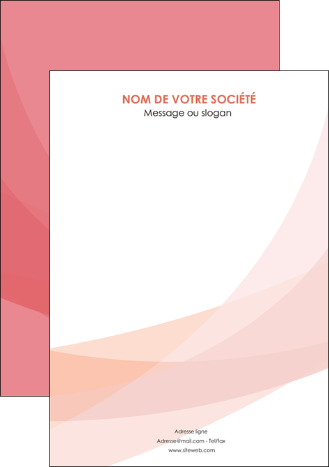 exemple flyers fond rose pastel sobre MLIG59346