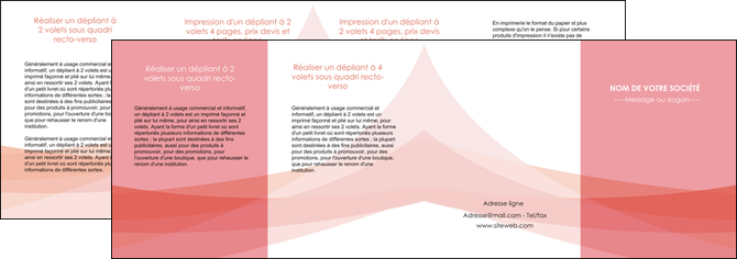 realiser depliant 4 volets  8 pages  fond rose pastel sobre MLIG59350