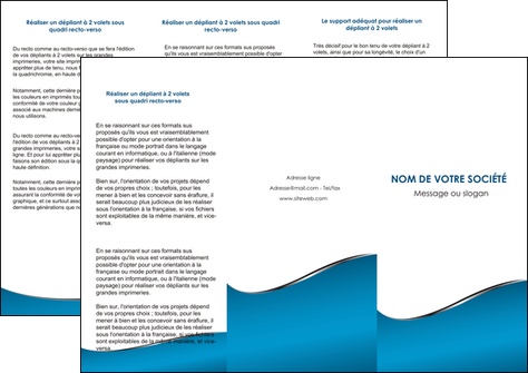 imprimerie depliant 3 volets  6 pages  bleu bleu pastel fond bleu MFLUOO59378