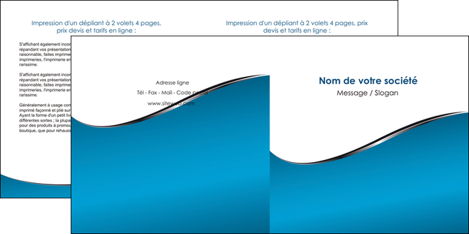 maquette en ligne a personnaliser depliant 2 volets  4 pages  bleu bleu pastel fond bleu MFLUOO59382