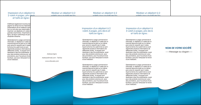 realiser depliant 4 volets  8 pages  bleu bleu pastel fond bleu MFLUOO59400