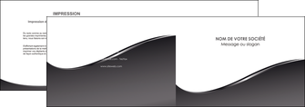 modele depliant 2 volets  4 pages  web design gris fond gris noir MIF59422