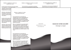 cree depliant 3 volets  6 pages  web design gris fond gris noir MIF59430