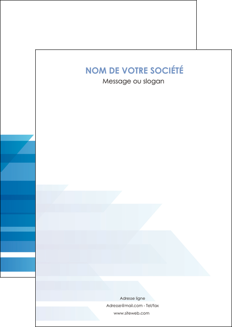 modele flyers bleu couleurs froides trait MFLUOO59582
