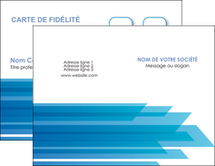 personnaliser maquette carte de visite bleu couleurs froides trait MIF59588