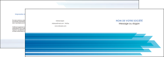 personnaliser modele de depliant 2 volets  4 pages  bleu couleurs froides trait MIF59596