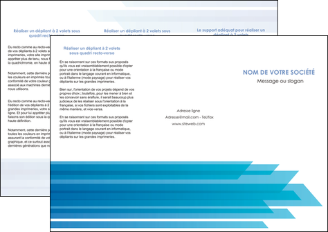 creer modele en ligne depliant 3 volets  6 pages  bleu couleurs froides trait MFLUOO59604