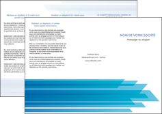 creer modele en ligne depliant 3 volets  6 pages  bleu couleurs froides trait MIF59604