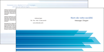 faire modele a imprimer depliant 2 volets  4 pages  bleu couleurs froides trait MIF59608