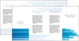 maquette en ligne a personnaliser depliant 4 volets  8 pages  bleu couleurs froides trait MIF59626
